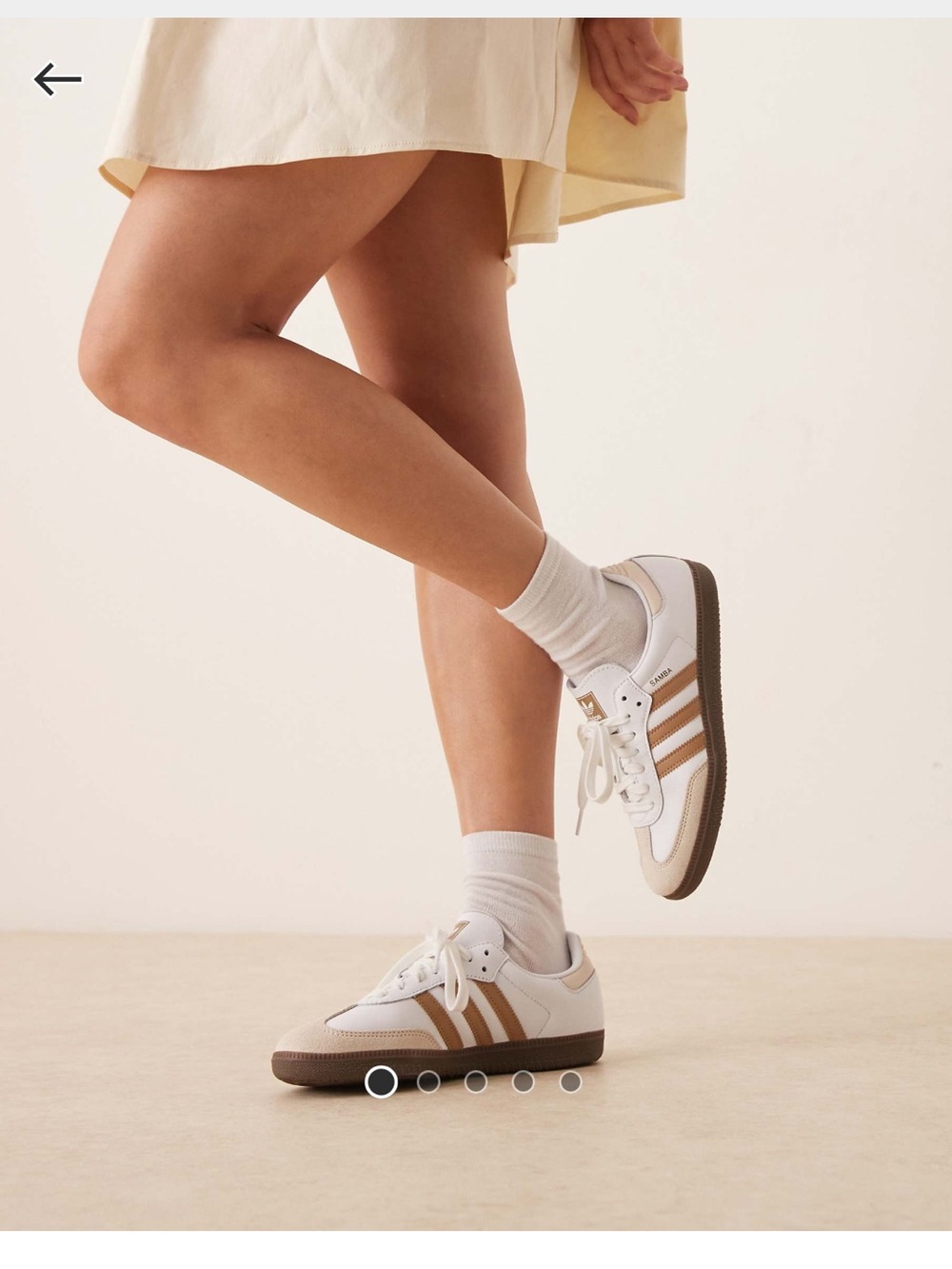 adidas Originals Samba OG Women’s Sneakers in White and Brown